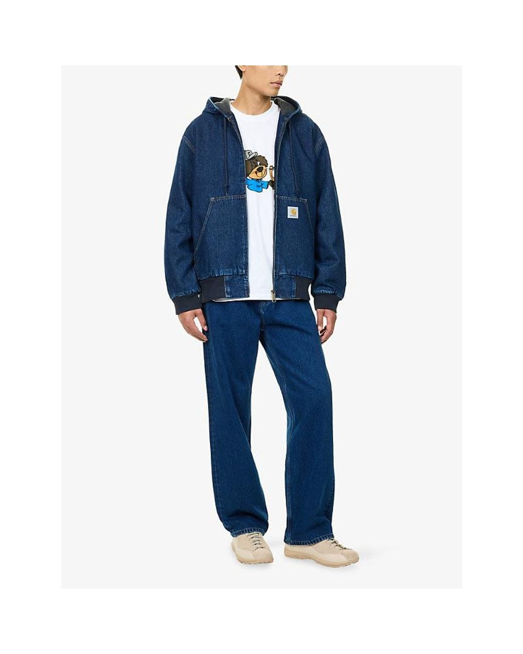 Carhartt Blue Og Active Cotton Denim Jacket for men