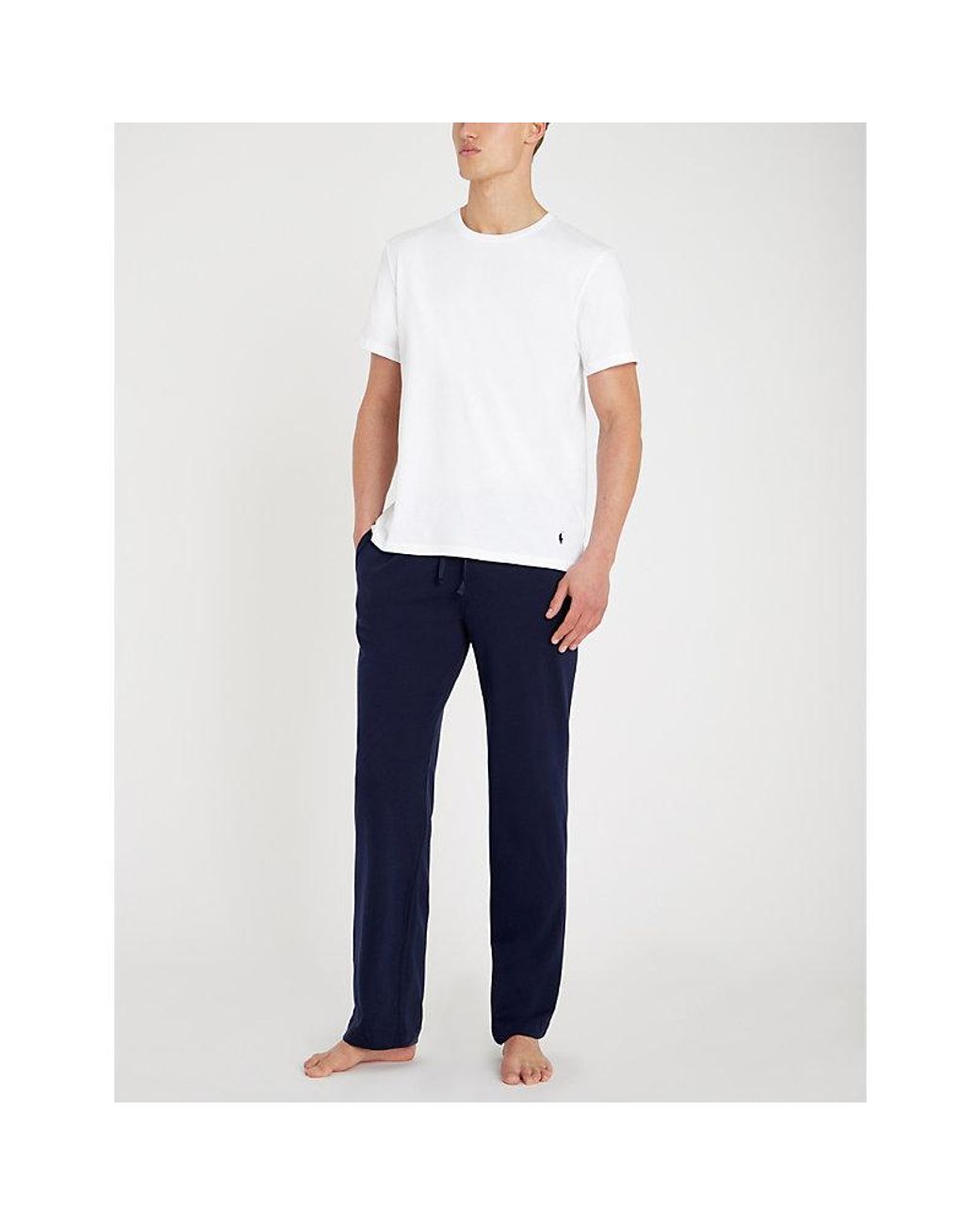 Polo Ralph Lauren Blue Cotton-jersey Pyjama Bottoms for men