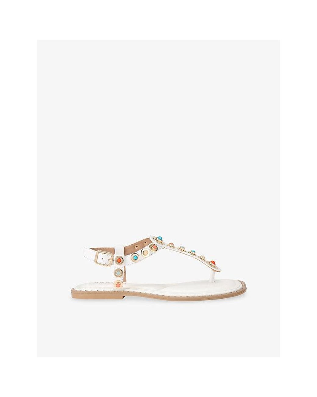 Carvela Kurt Geiger White Amalfi Leather Sandals