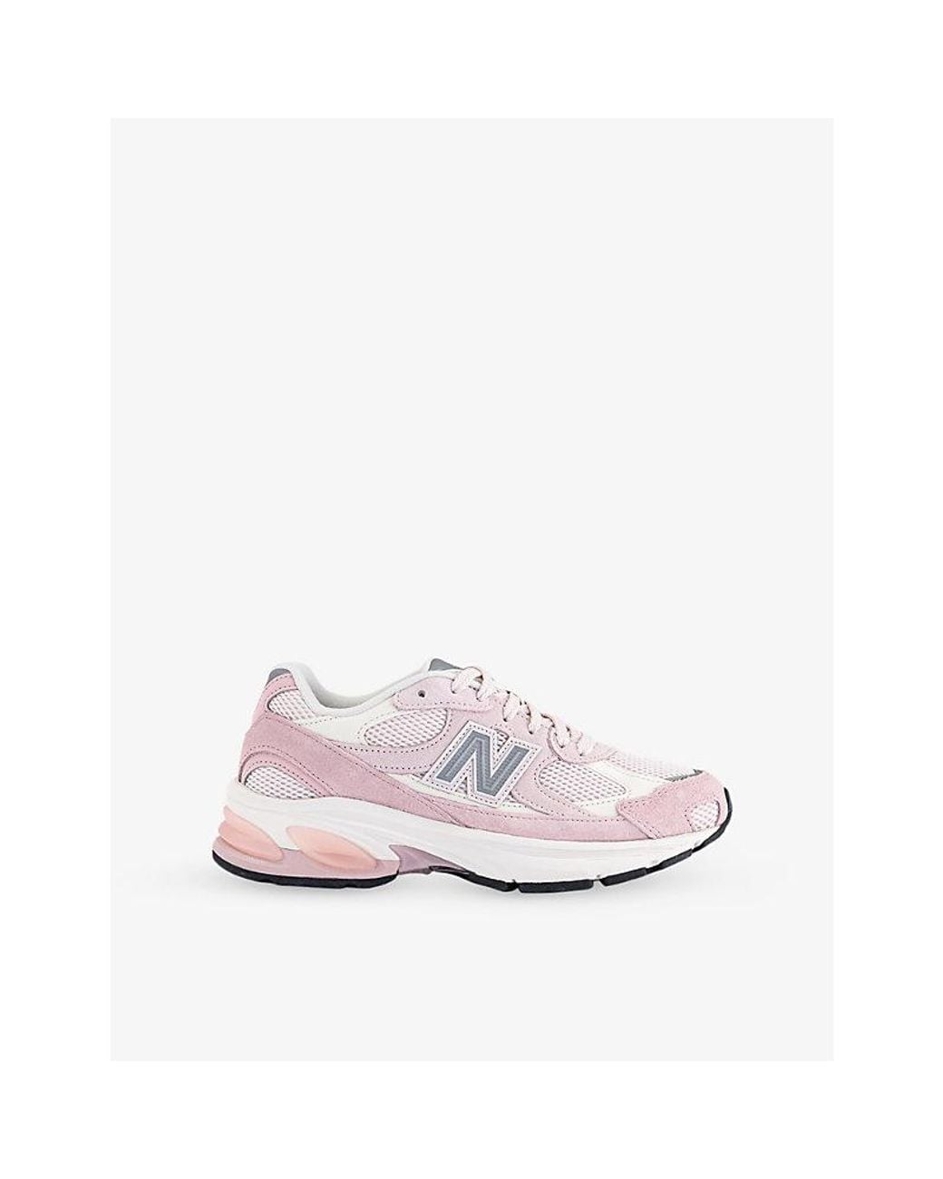 New Balance White 2010 Suede And Mesh Trainers