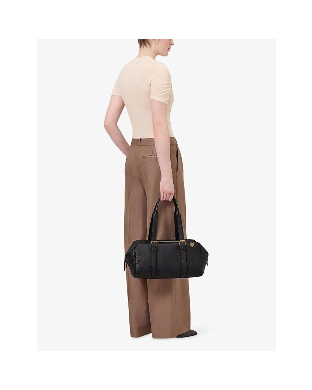 Mulberry Black Boston Leather Shoulder Bag
