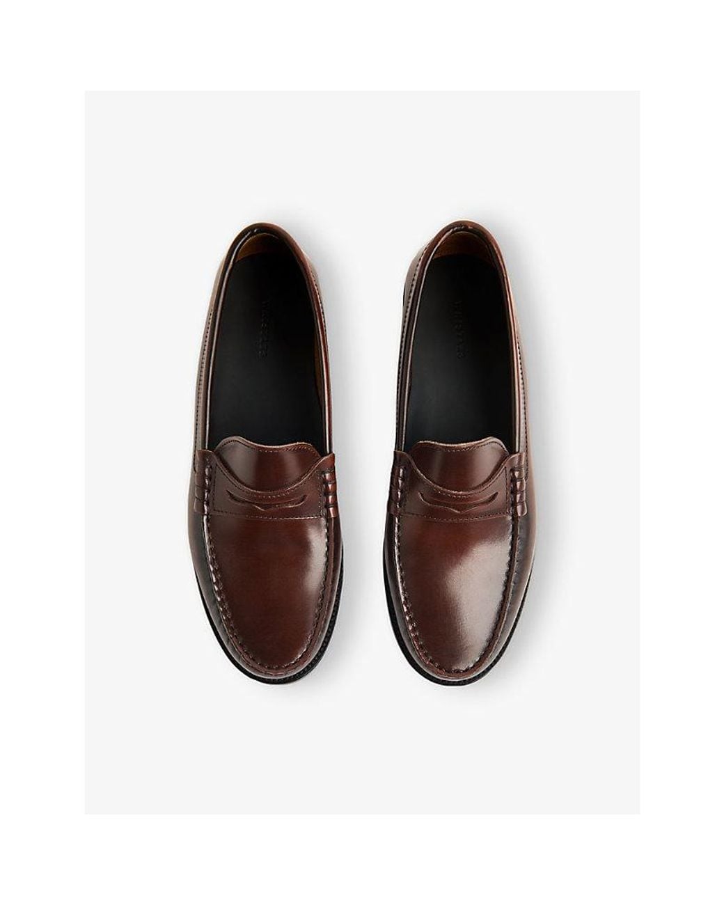 Whistles Brown Manny Leather Loafers