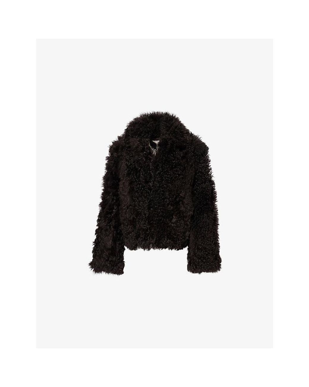 Twp Black Sylvia Collared Shearling Jacket