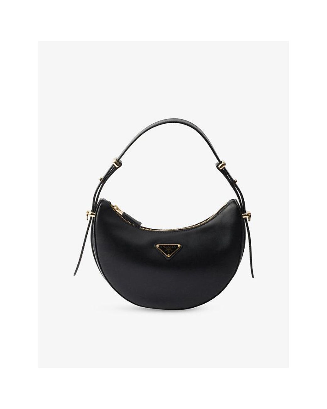 Prada Black Arqué Mini Leather Shoulder Bag