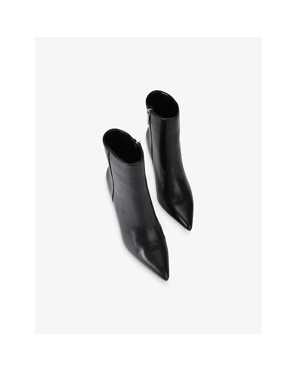Carvela Kurt Geiger Black Corletta Heeled Faux-Leather Ankle Boots
