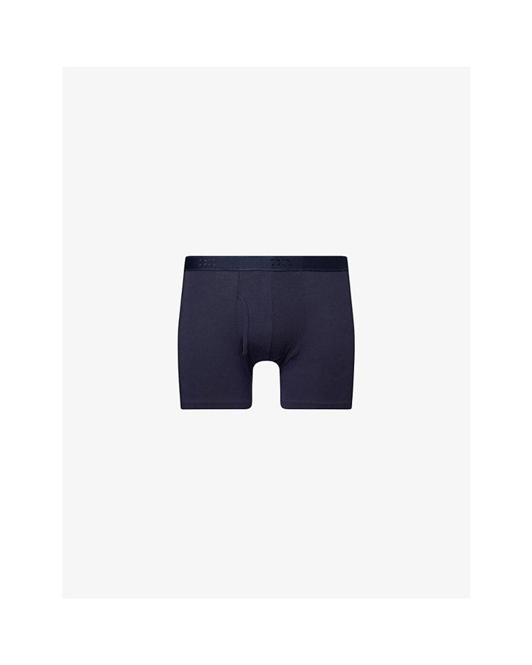 Derek Rose Blue Alex Branded-Waistband Stretch-Jersey Trunks for men