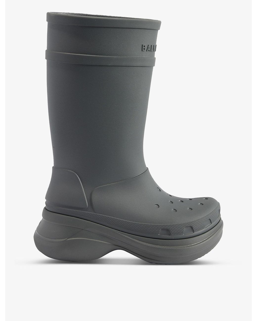 Balenciaga X Crocs Rubber Boots in Gray for Men | Lyst