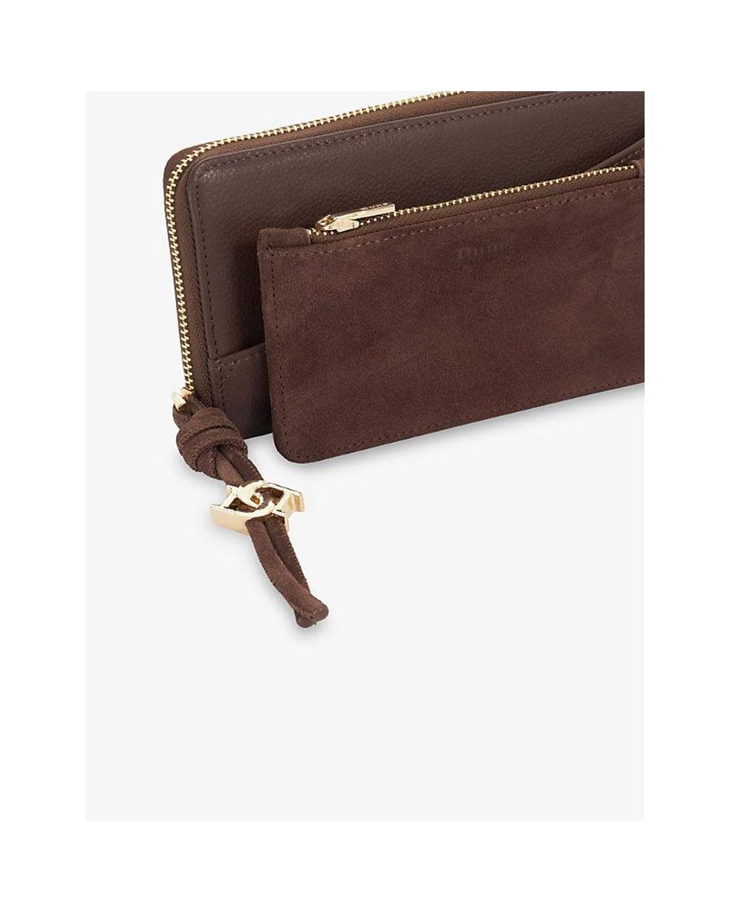 Dune Brown Kindling Large Leather Purse