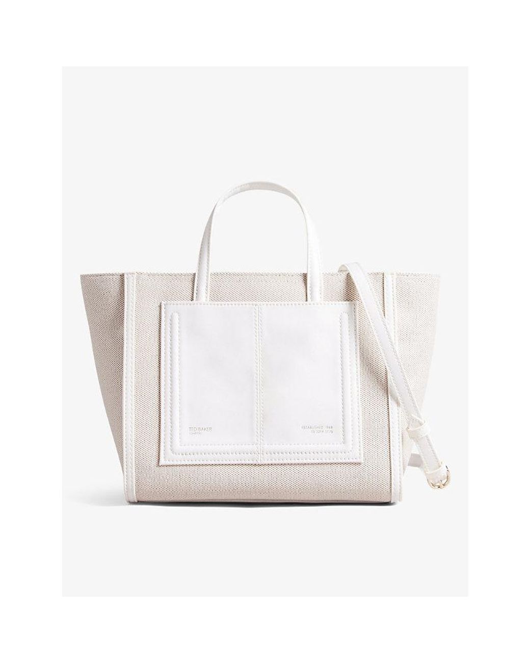 Ted Baker Aksanna Cotton blend Shopper Bag in White Lyst