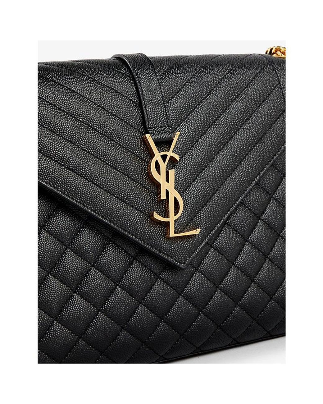 Saint Laurent Large Leather Envelope Shoulder Bag