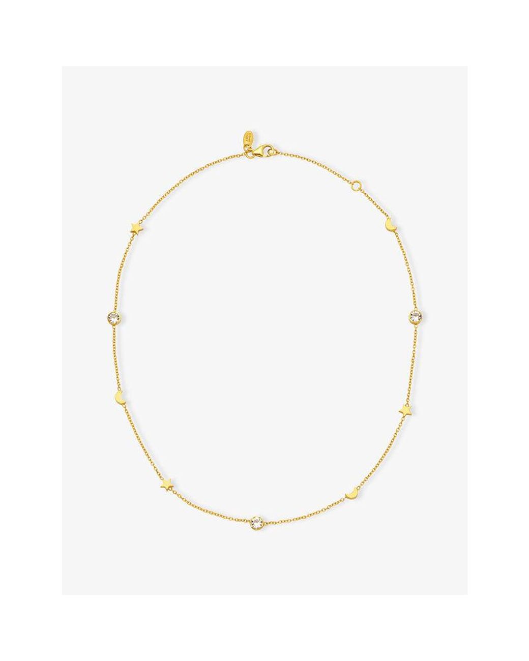 La Maison Du Couturier Metallic Assya London Selene 18Ct Vermeil And Cubic Zirconia Necklace