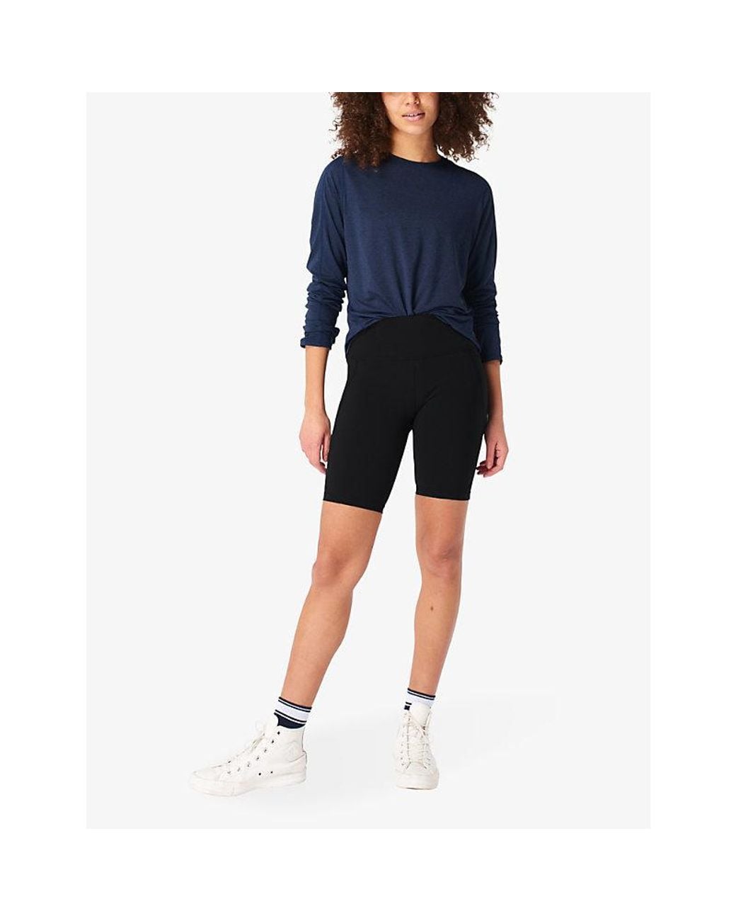 Sweaty Betty Black Power 9 Rubber Biker Shorts