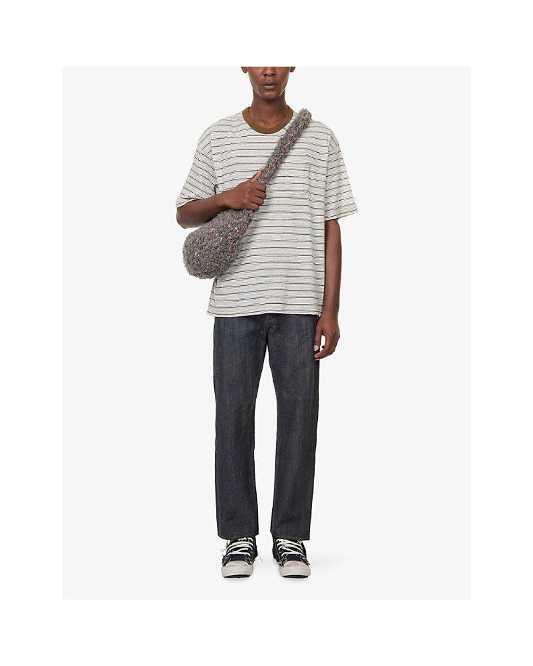 Visvim Gray Social Sculpt Straight-Leg Denim Selvedge Jeans for men