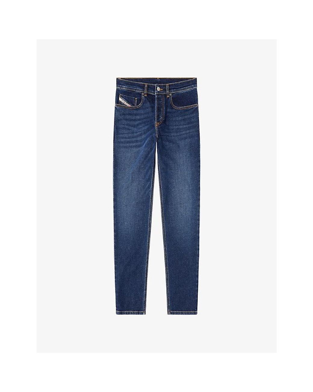 DIESEL Blue 2023 D-Finitive 0Adbg Tapered-Leg Denim Jeans for men