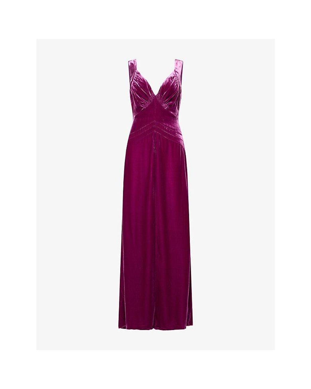 Reformation Purple X Alexa Chung Legacy Velvet Gown