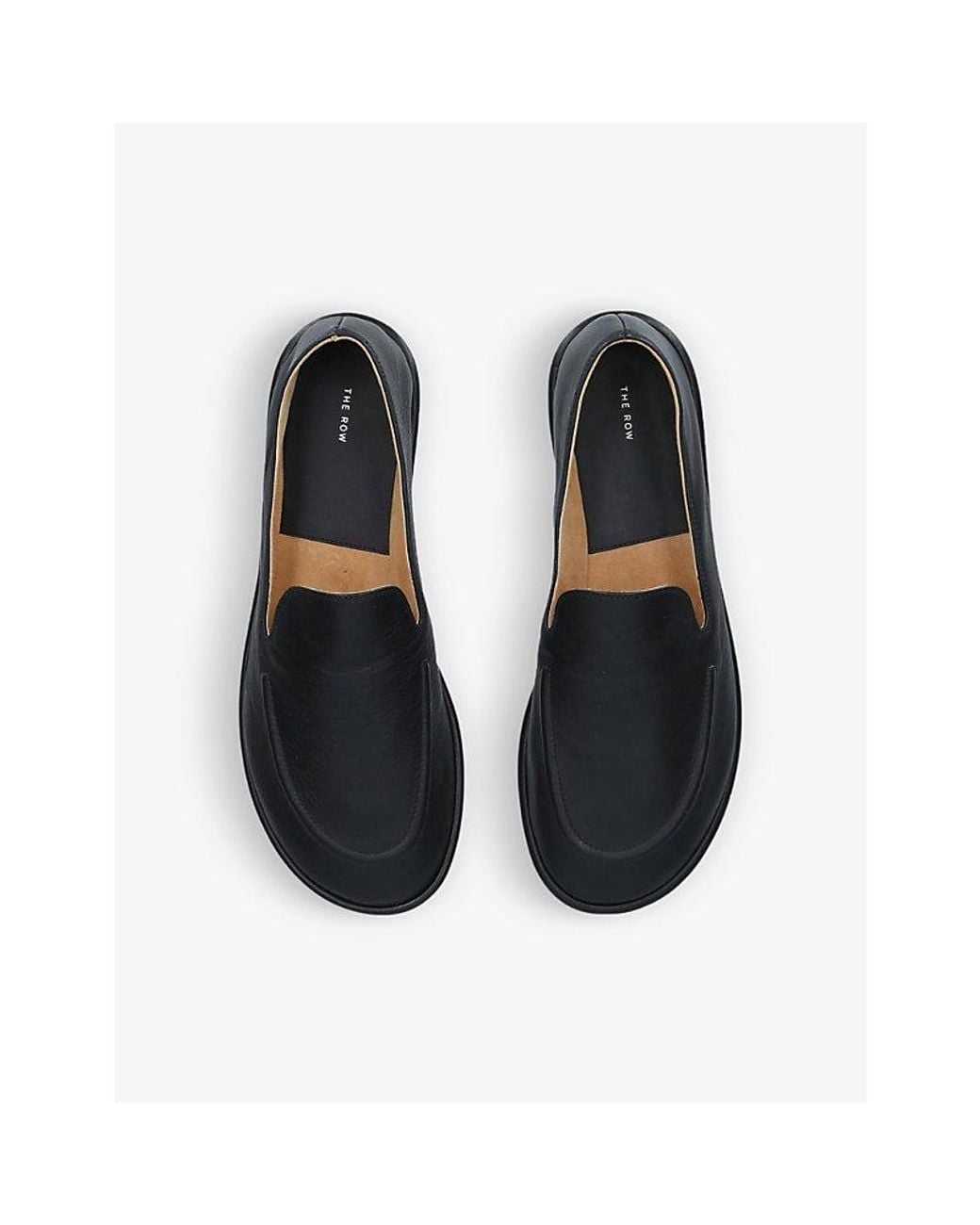 The Row Blue Canal Slip-On Leather Loafers