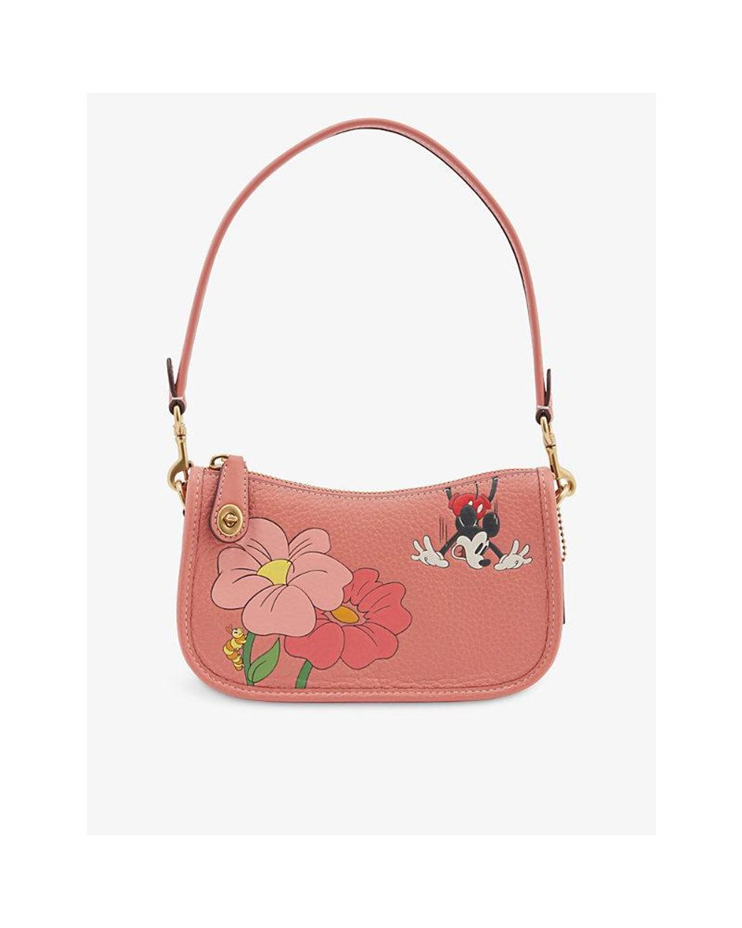 COACH X Disney Leather Top-handle Bag in Pink