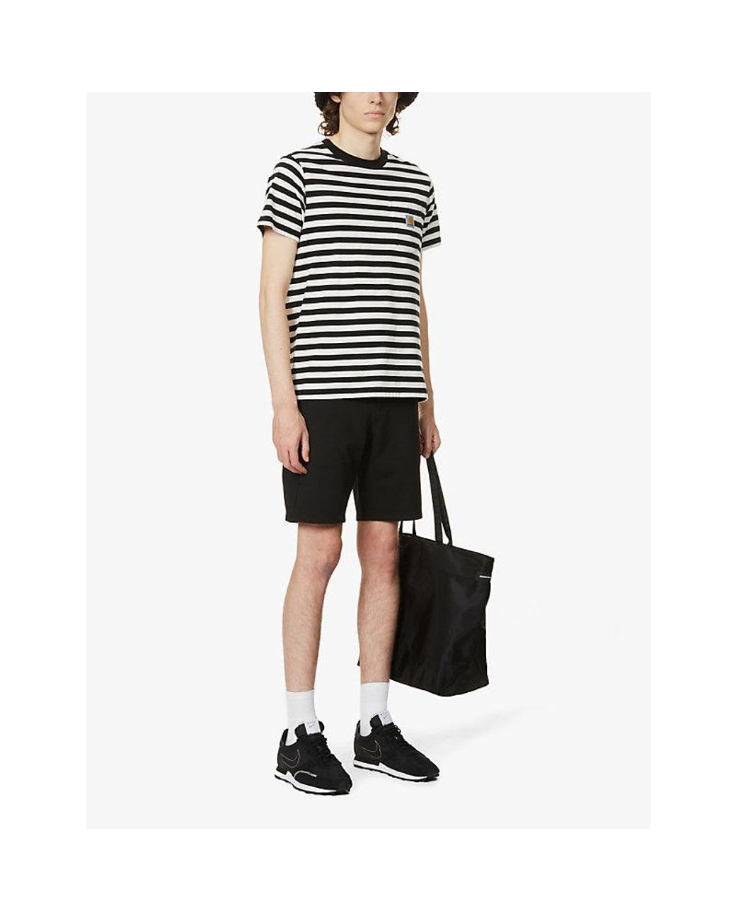 PAIGE Black Rickson Mid-Rise Stretch-Woven Shorts for men