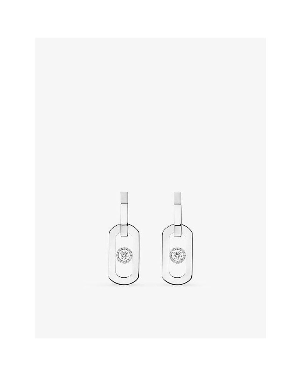 Messika White So Move Xl 18Ct And 0.37Ct Diamond Earrings