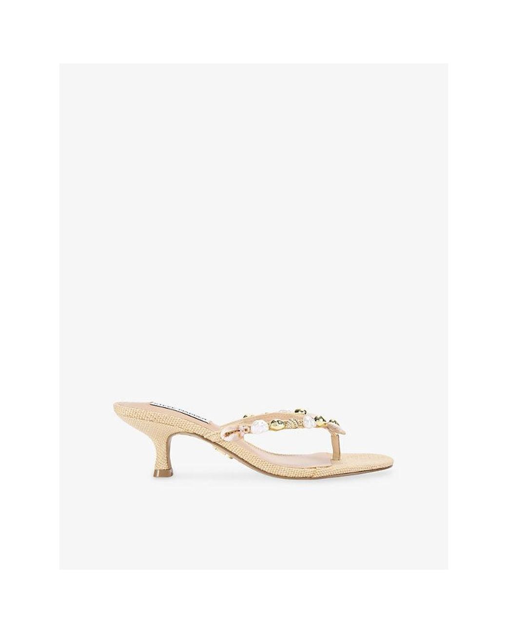Steve Madden Natural Goldcoast Raffia Heeled Sandals