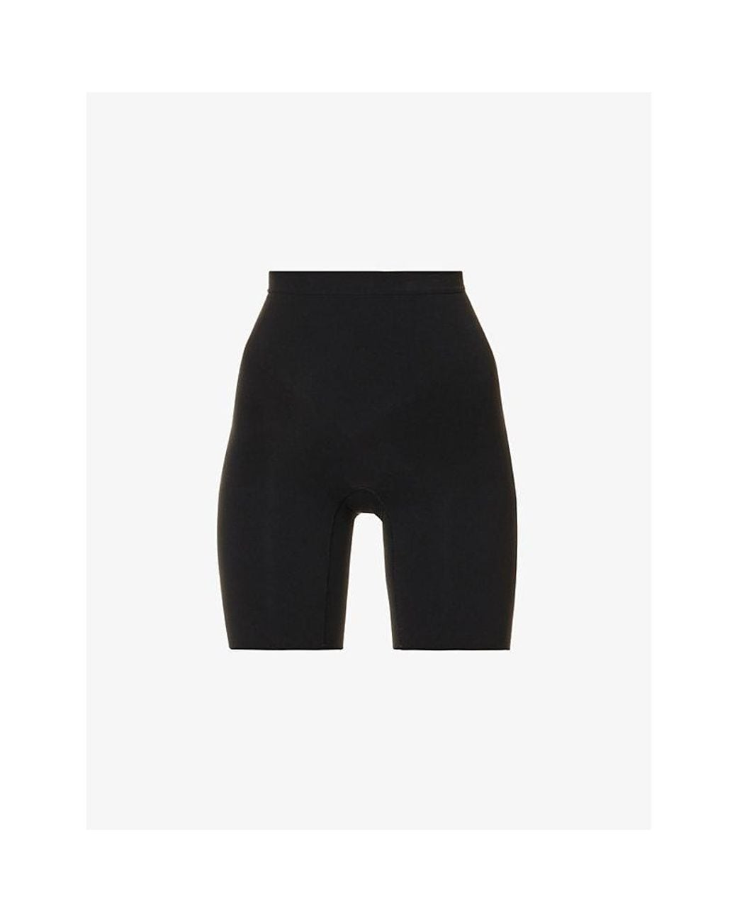 Spanx Black Everyday Shaping High-Rise Stretch-Woven Shorts