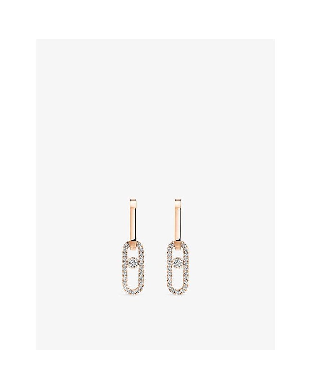 Messika Metallic Move Link 18Ct And 0.85Ct Diamond Earrings