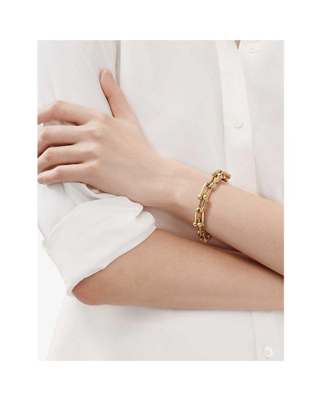 Tiffany & Co Metallic Tiffany Hardwear 18Ct Link Bracelet