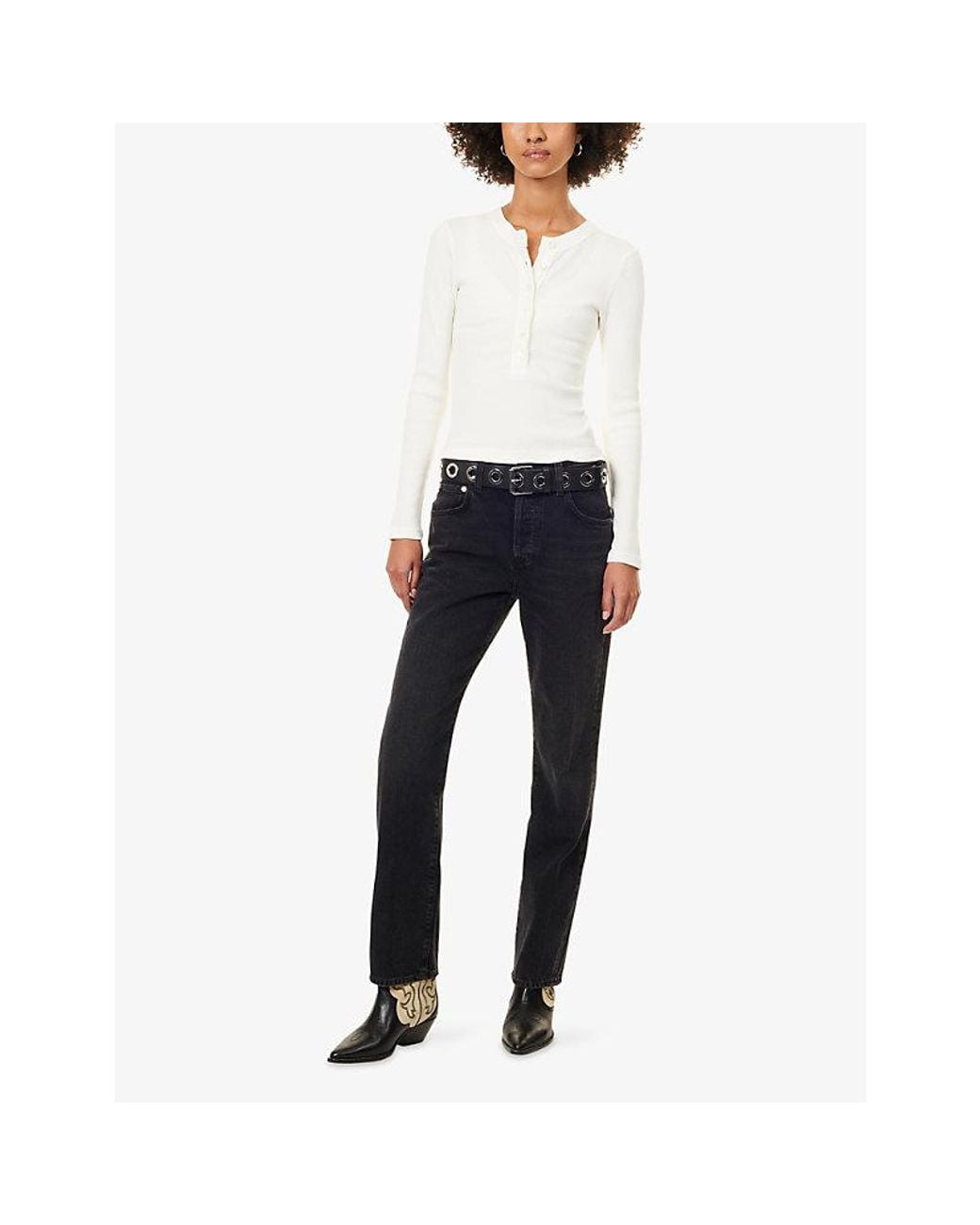 Citizens of Humanity Blue 90's French Straight-Leg Denim Jeans