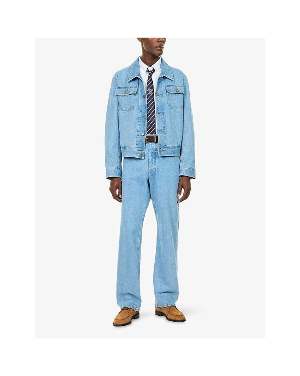 Thom Browne Blue Backstrap Denim Jacket for men