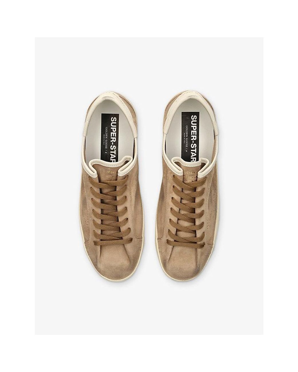 Golden Goose Deluxe Brand Natural Super Star 55789 Suede Trainers