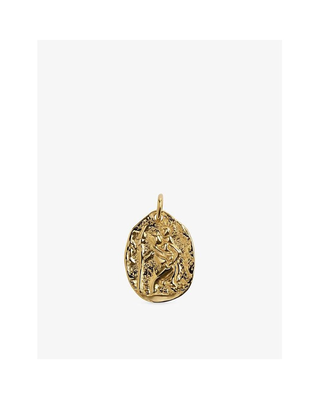 Monica Vinader Metallic St Christopher 18Ct- Vermeil Pendant