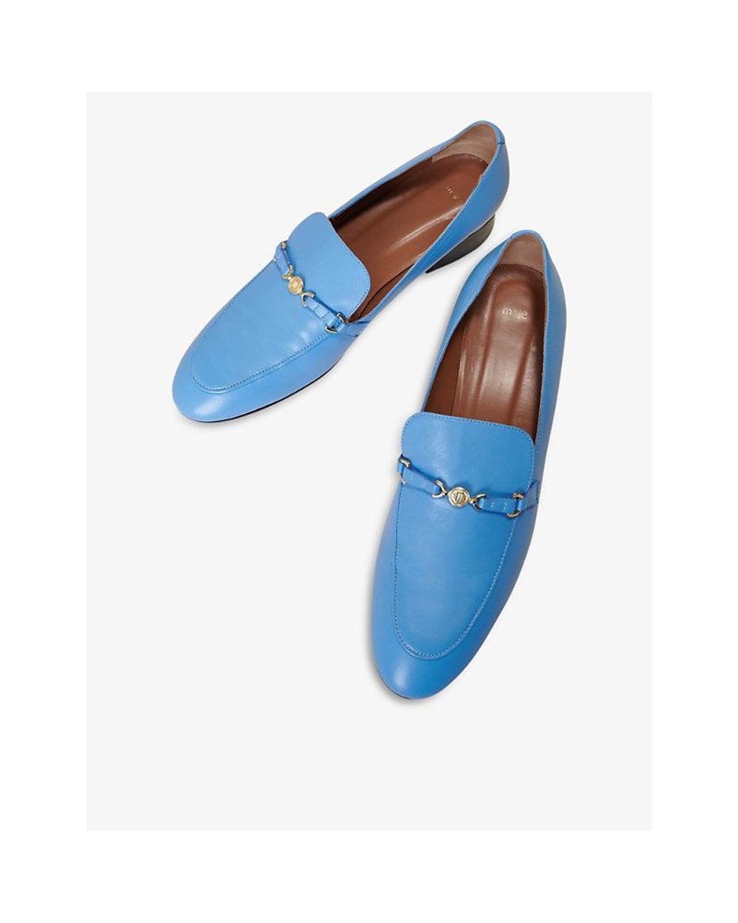 Tulipaner Hassy Natura Maje Filika Leather Loafers in Blue | Lyst UK