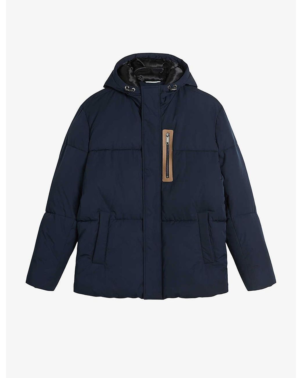 Ted Baker Kinmont Hooded Shell Puffer Jacket in Blue for Men Lyst UK