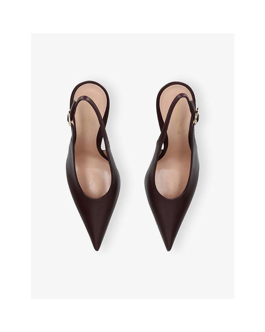 Gianvito Rossi Brown Sofia Sling 95 Leather Courts