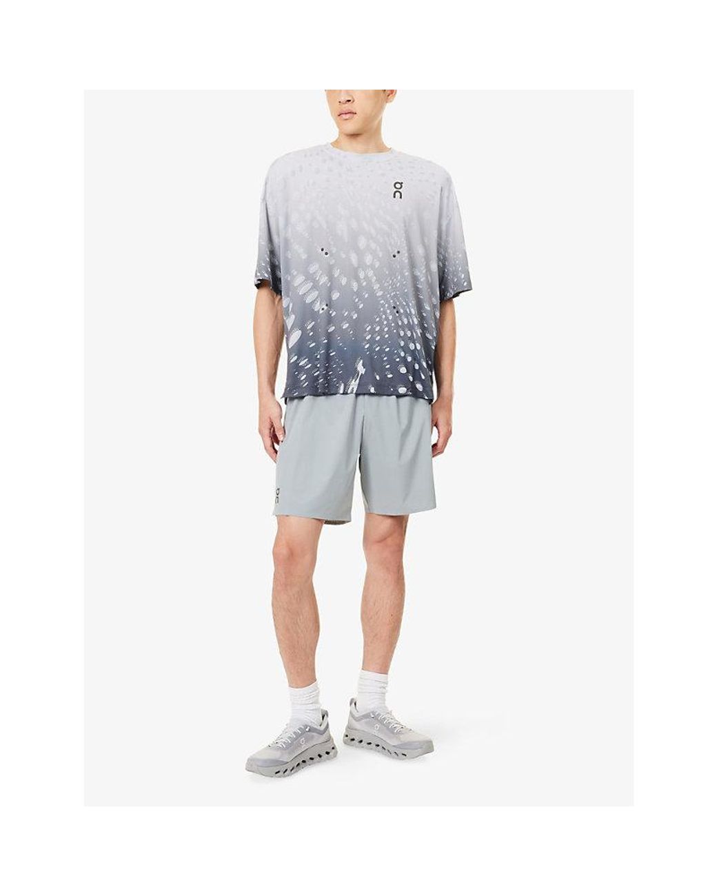 On Shoes Blue Performance Volt Stretch-Jersey T-Shirt for men