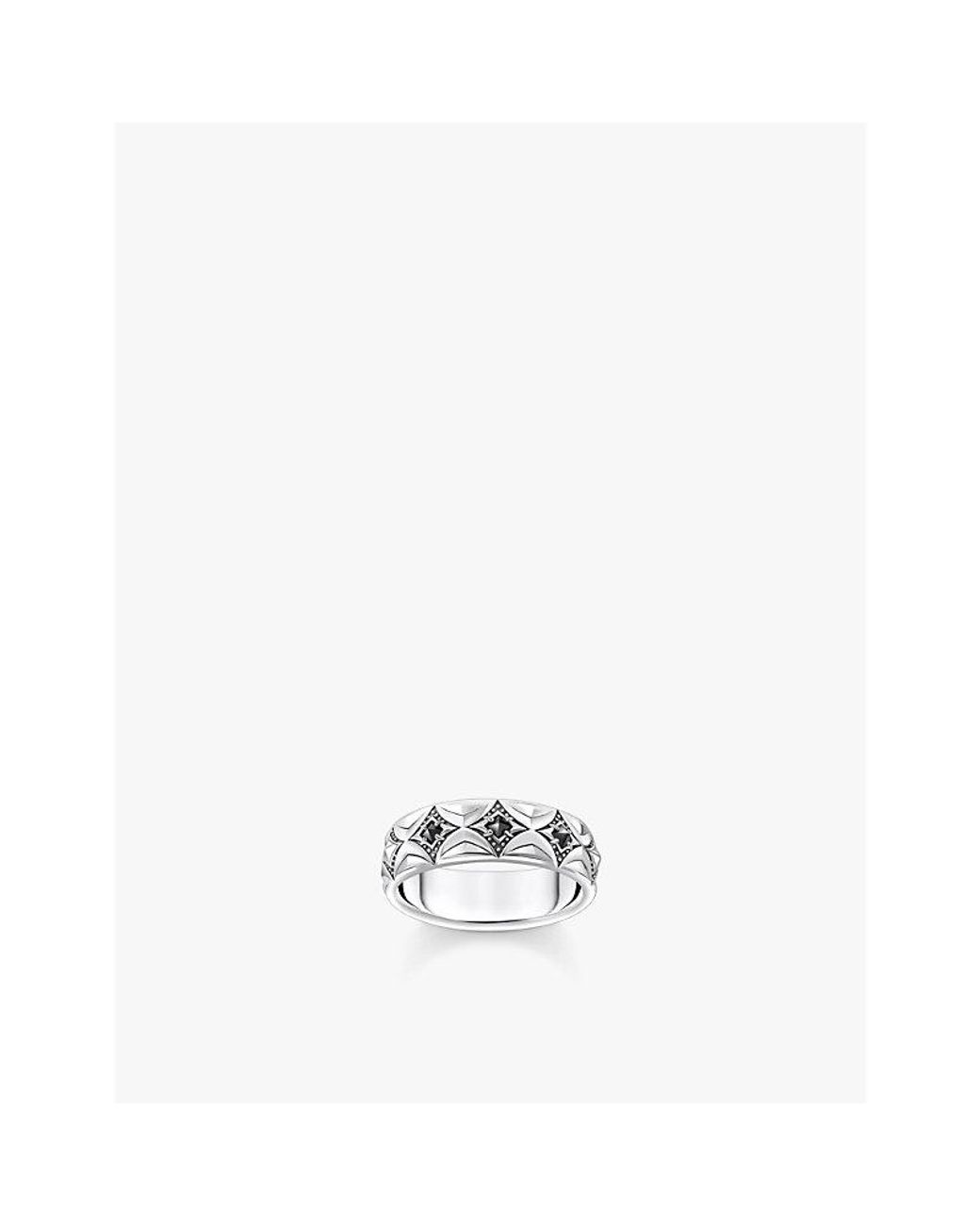 Thomas Sabo White 925 Sterling- And Zirconia Band Ring