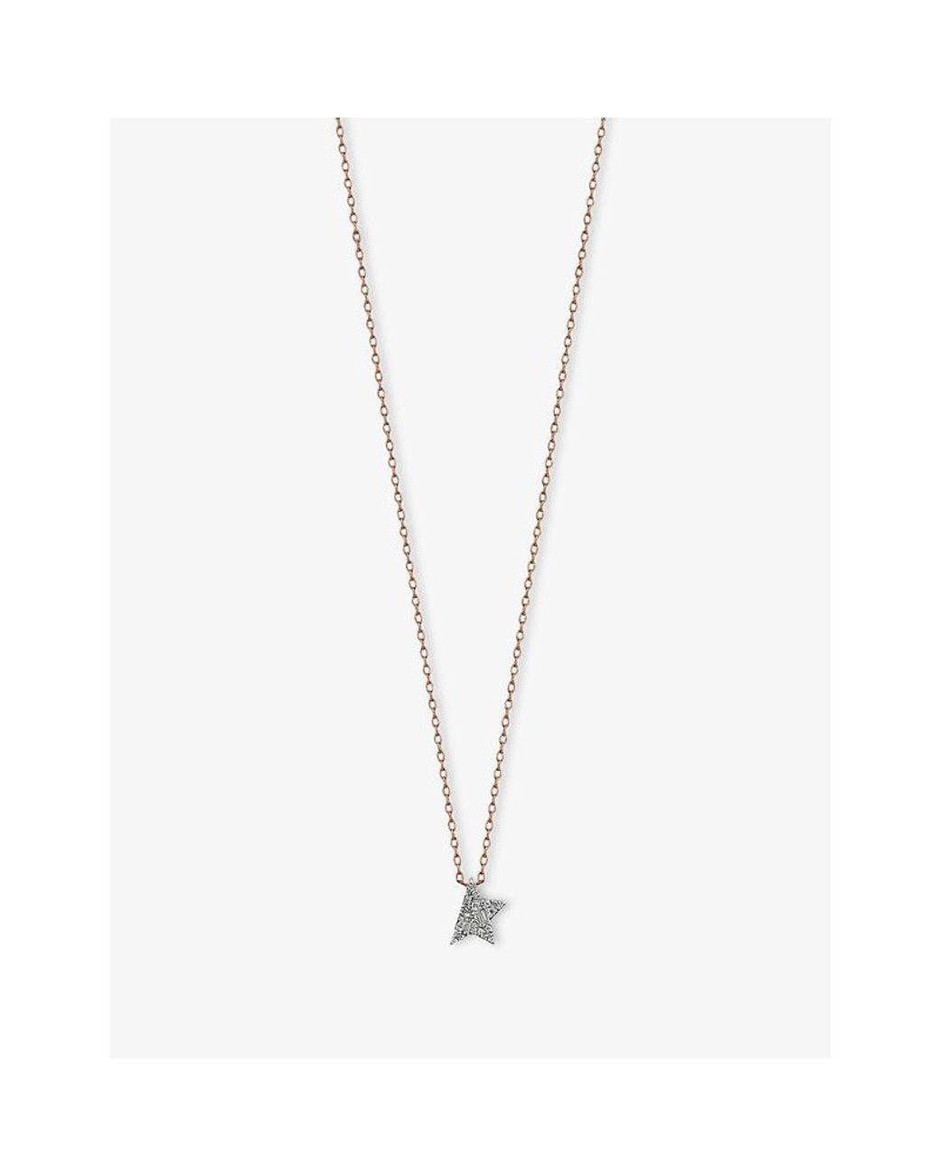 Kismet by Milka White Comet Mini Metal And 0.12Ct Diamond Pendant Necklace