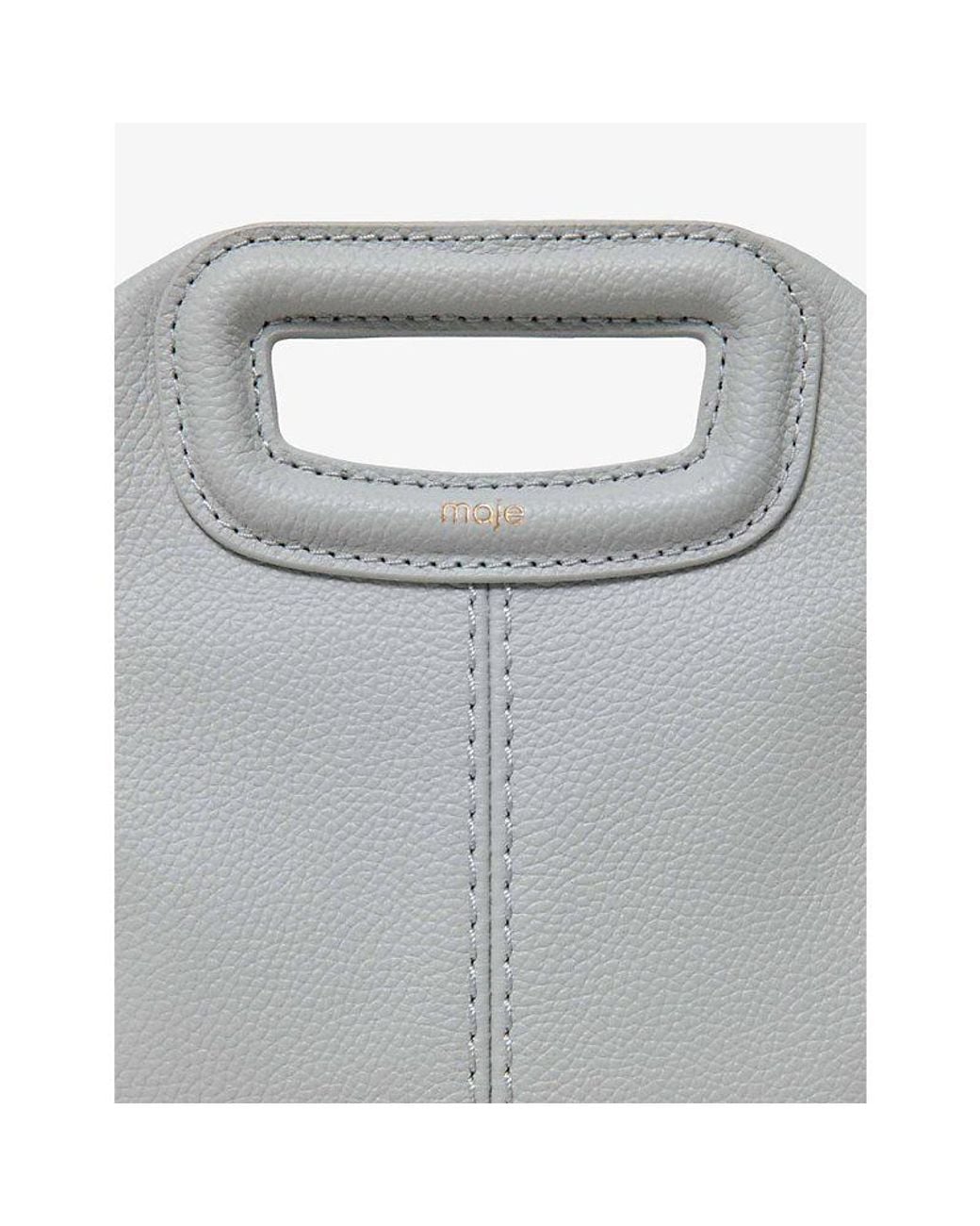 Maje White Miss M Leather Shoulder Bag