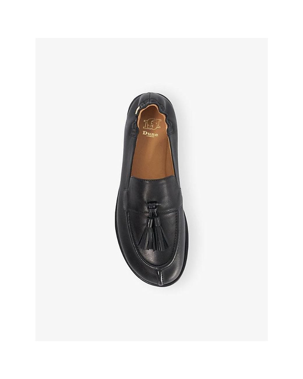 Dune Black Grounding Leather Loafers