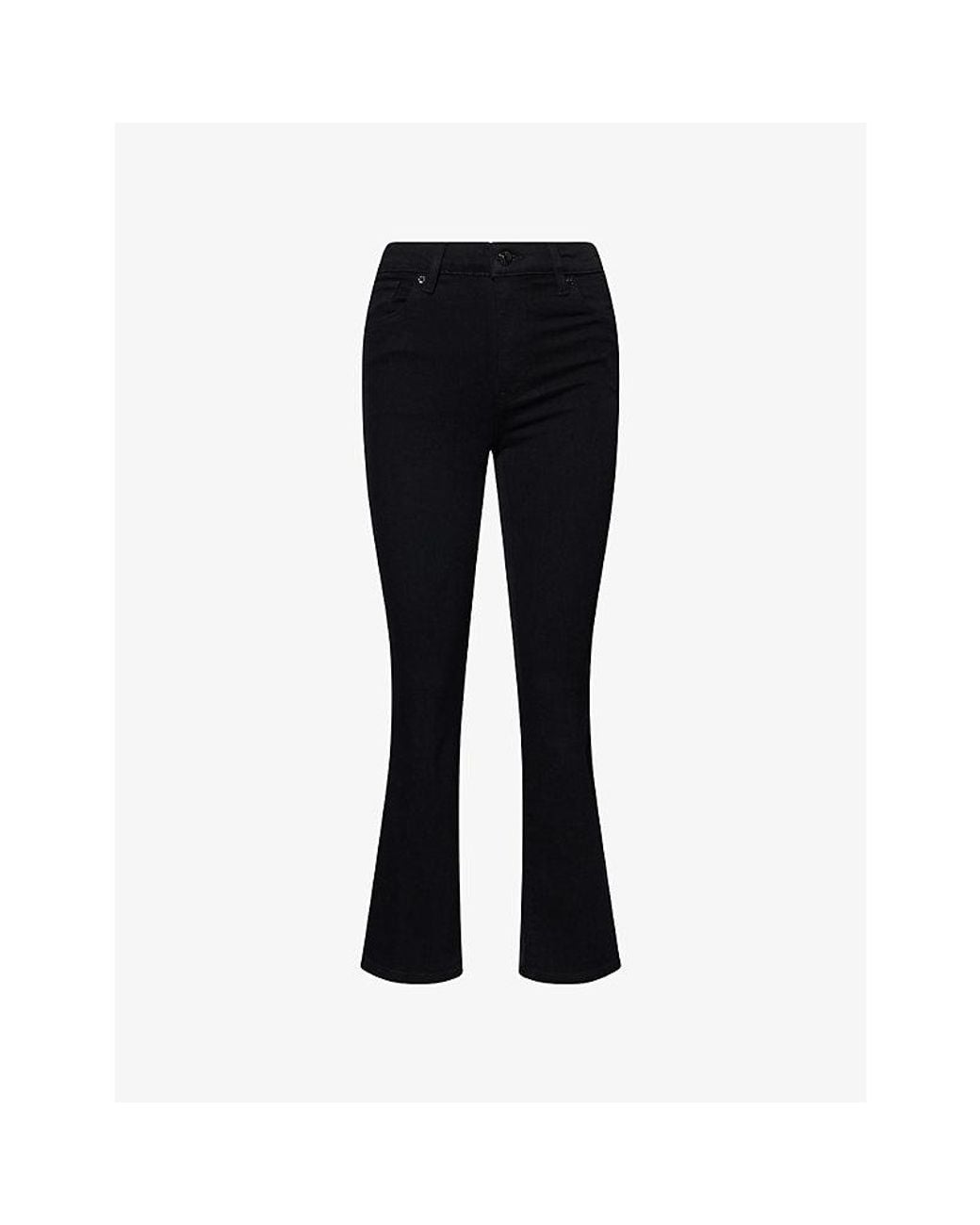FRAME Black The Reboot Straight-Leg Cotton-Blend Jeans