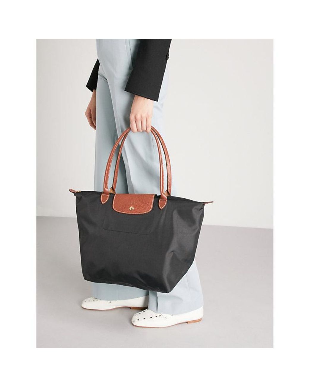 Longchamp Le Pliage Large Tote Bag in Black | Lyst
