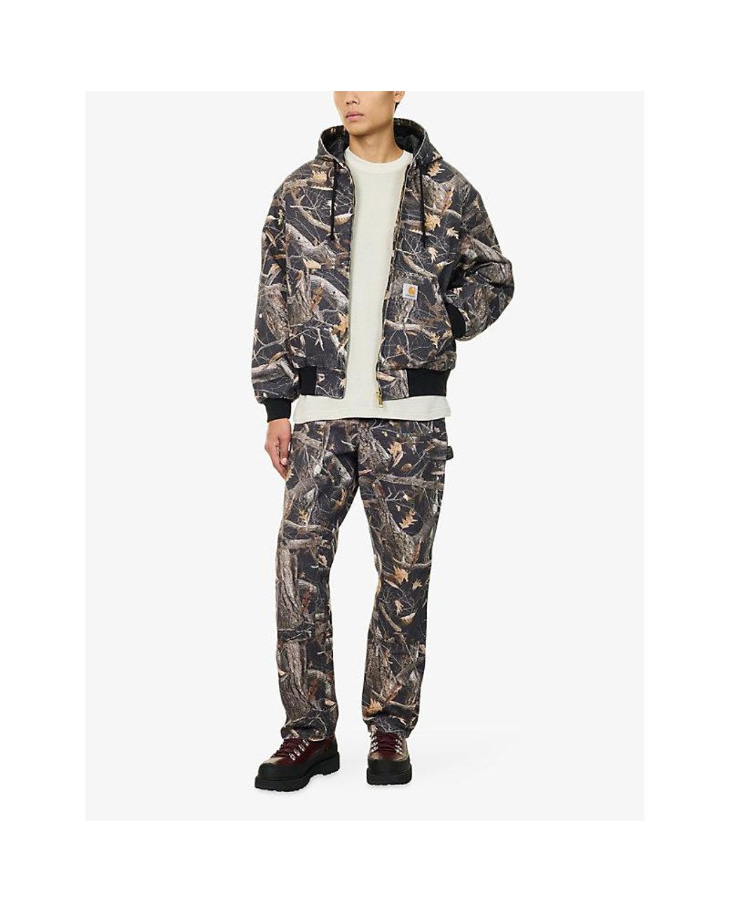 Carhartt Gray Og Active Camo Cotton Jacket for men