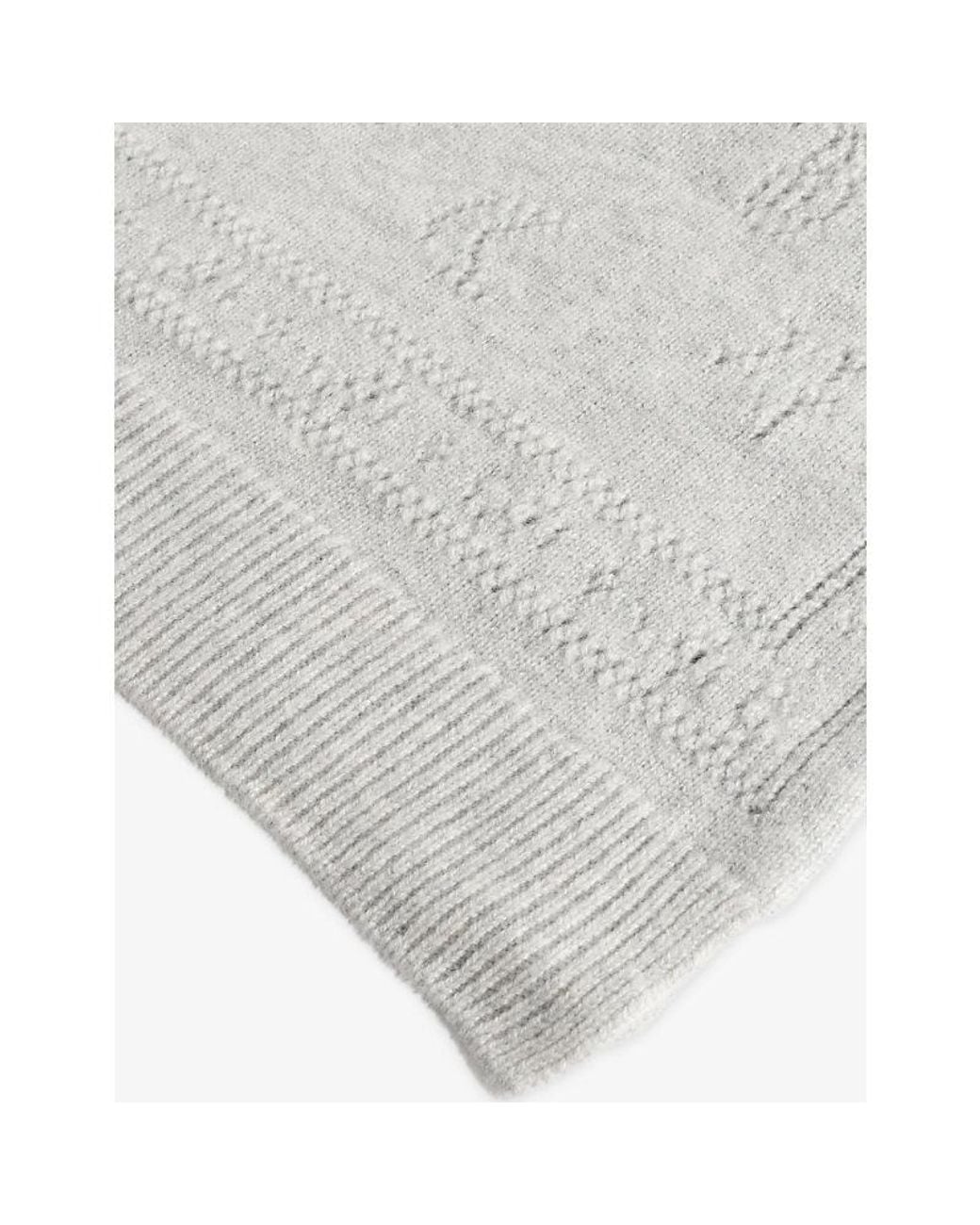 Zadig & Voltaire White Demi Pointelle Wool And Cashmere-Blend Scarf