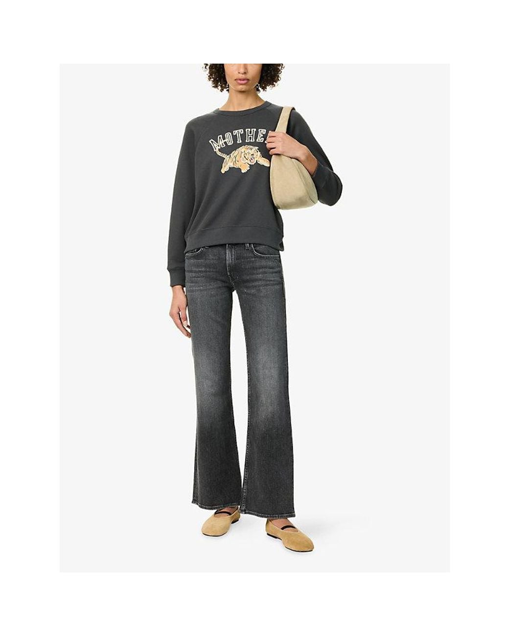 Mother Gray The Jinx Sneak 32In Bootcut Denim Jeans