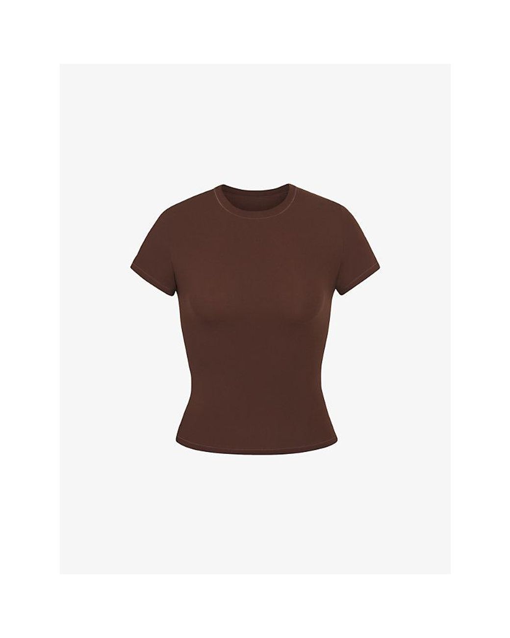 Skims Brown Fits Everybody Short-Sleeve Jersey T-Shirt