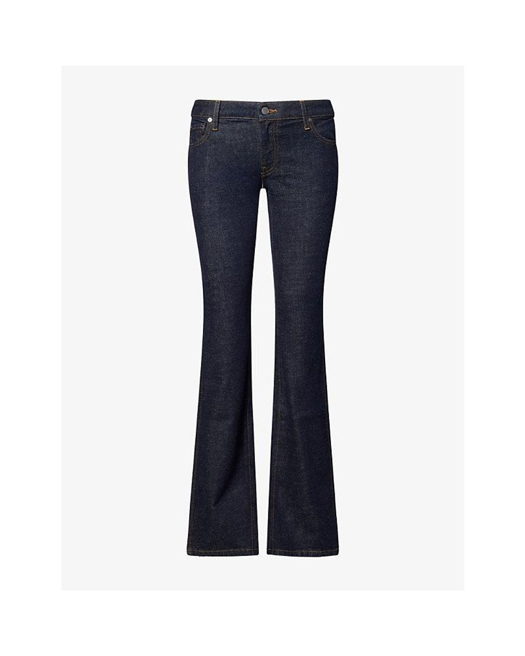Khaite Blue Conforti Mid-Rise Bootcut Denim Jeans