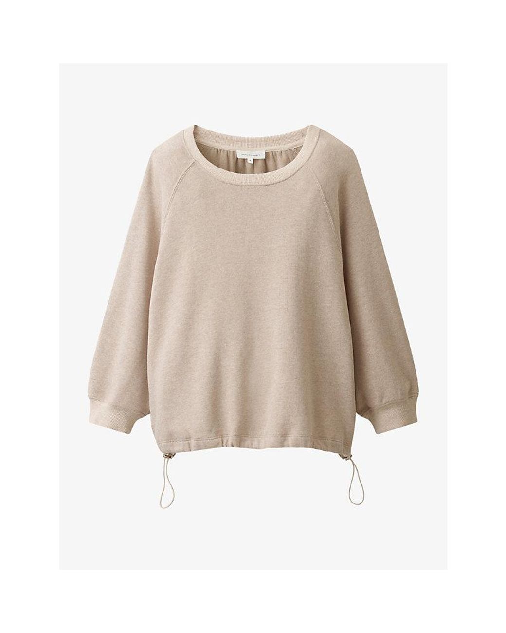 The White Company Natural Ultimate Gathered-Back Cotton-Blend Sweatshirt