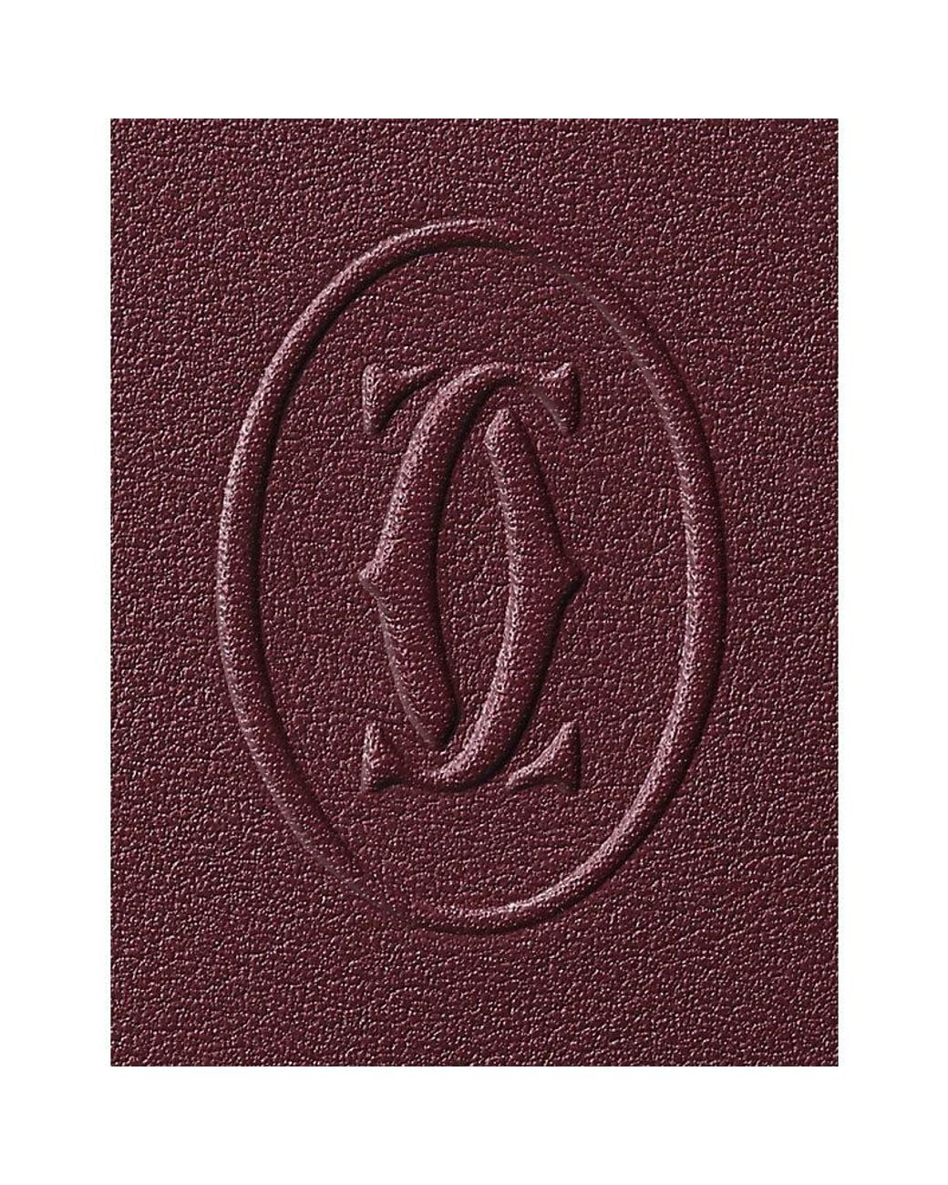 Cartier Purple Must De 4Cc Leather Card Holder
