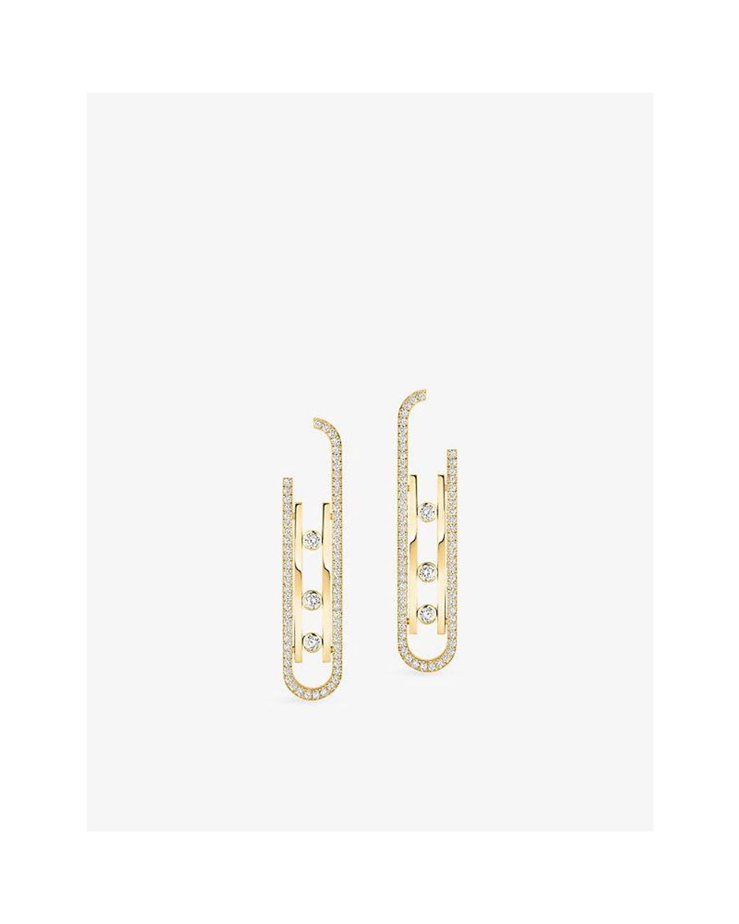 Messika Metallic Move 10Th 18Ct And 1Ct Diamond Earrings