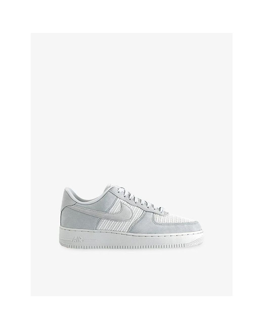 Nike White Air Force 1 Suede And Mesh Trainers for men